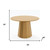 46" Oak Wood Pedestal Base Straight Edge Round Top Dining Table 46" Oak Wood Pedestal Base Straight Edge Round Top Dining Table
