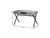 47" Gray and Black Computer Desk With Two Drawers