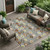 9' X 12' Gray And Beige Aztec Washable Indoor Outdoor Area Rug 9' X 12' Gray And Beige Aztec Washable Indoor Outdoor Area Rug