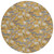 8' Gold And Beige Round Horse Washable Indoor Outdoor Area Rug 8' Gold And Beige Round Horse Washable Indoor Outdoor Area Rug