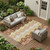 9' X 12' Orange And Copper Geometric Washable Indoor Outdoor Area Rug