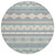 8' Silver And Teal Blue Round Southwestern Washable Indoor Outdoor Area Rug 8' Silver And Teal Blue Round Southwestern Washable Indoor Outdoor Area Rug