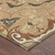 8' Copper And Orange Round Damask Washable Indoor Outdoor Area Rug