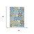 3' X 5' Sky Blue And Blue Geometric Washable Indoor Outdoor Area Rug 3' X 5' Sky Blue And Blue Geometric Washable Indoor Outdoor Area Rug