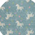 8' Teal Blue And Beige Round Floral Washable Indoor Outdoor Area Rug 8' Teal Blue And Beige Round Floral Washable Indoor Outdoor Area Rug