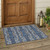 3' X 5' Blue And Denim Blue Abstract Washable Indoor Outdoor Area Rug 3' X 5' Blue And Denim Blue Abstract Washable Indoor Outdoor Area Rug