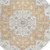 8' Peach And Gold Round Oriental Washable Indoor Outdoor Area Rug 8' Peach And Gold Round Oriental Washable Indoor Outdoor Area Rug