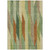 9' X 12' Green And Brown Striped Washable Indoor Outdoor Area Rug 9' X 12' Green And Brown Striped Washable Indoor Outdoor Area Rug