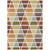 5' X 8' Orange And White Geometric Washable Indoor Outdoor Area Rug