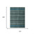 9' X 12' Teal Blue And Graphite Striped Washable Indoor Outdoor Area Rug