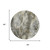 8' Pewter And Gray Round Floral Washable Indoor Outdoor Area Rug