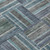 10' X 14' Teal Blue And Graphite Geometric Washable Indoor Outdoor Area Rug