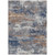 8' X 10' Blue And Graphite Abstract Washable Indoor Outdoor Area Rug