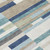 8' Teal Blue And Silver Round Striped Washable Indoor Outdoor Area Rug 8' Teal Blue And Silver Round Striped Washable Indoor Outdoor Area Rug