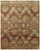 5' X 8' Tan Brown And Orange Wool Ikat Hand Knotted Area Rug 5' X 8' Tan Brown And Orange Wool Ikat Hand Knotted Area Rug