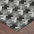 8' X 10' Black And Graphite Geometric Washable Indoor Outdoor Area Rug