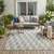 5' X 8' Blue And Silver Geometric Washable Indoor Outdoor Area Rug 5' X 8' Blue And Silver Geometric Washable Indoor Outdoor Area Rug
