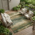 9' X 12' Green And Brown Abstract Washable Indoor Outdoor Area Rug