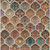 3' X 5' Copper And Orange Ogee Washable Indoor Outdoor Area Rug 3' X 5' Copper And Orange Ogee Washable Indoor Outdoor Area Rug