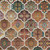 8' X 10' Copper And Orange Ogee Washable Indoor Outdoor Area Rug