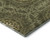5' X 8' Olive Green And Gold Geometric Washable Area Rug With UV Protection 5' X 8' Olive Green And Gold Geometric Washable Area Rug With UV Protection