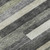 8' Charcoal Gray And Silver Striped Washable Round Rug With UV Protection