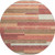 8' Coral Taupe And Orange Striped Washable Round Rug With UV Protection 8' Coral Taupe And Orange Striped Washable Round Rug With UV Protection
