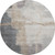 8' Gray Beige And Ivory Abstract Washable Round Rug With UV Protection