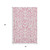 5' X 8' Pink And Ivory Floral Washable Area Rug With UV Protection 5' X 8' Pink And Ivory Floral Washable Area Rug With UV Protection