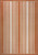 4' X 6' Orange And Cream Striped Indoor Outdoor Area Rug 4' X 6' Orange And Cream Striped Indoor Outdoor Area Rug