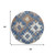 8' Blue Brown And Ivory Southwestern Washable Round Rug With UV Protection