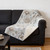50" X 70" Linen Coffee And Teal Floral Microfiber Plush Throw Blanket 50" X 70" Linen Coffee And Teal Floral Microfiber Plush Throw Blanket