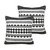 Set of Two 20" Black And White Geometric Cotton Blend Throw Pillows Set of Two 20" Black And White Geometric Cotton Blend Throw Pillows