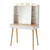 32" White Wood Mirrored Two Drawer Vanity Table 32" White Wood Mirrored Two Drawer Vanity Table