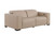 Two Piece Beige Genuine Leather Five Person Seating Set Two Piece Beige Genuine Leather Five Person Seating Set