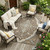 8' X 10' Brown And Beige Medallion Washable Indoor Outdoor Area Rug
