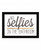 No Selfies in the Bathroom 4 Black Framed Print Bathroom Wall Art