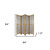 84" Clear Capiz Mother of Pearl Folding Three Panel Screen Room Divider