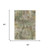 5' X 8' Olive Green And Green Abstract Washable Indoor Outdoor Area Rug