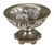 13" Brushed Silver Leaf Polyresin Decorative Pedestal Bowl with Orbs