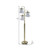63" Gold Three Lights Candelabra Floor Lamp With Clear Faux Crystal Shades 63" Gold Three Lights Candelabra Floor Lamp With Clear Faux Crystal Shades