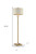 63" Gold Column Floor Lamp With Off White Metal Drum Shade 63" Gold Column Floor Lamp With Off White Metal Drum Shade