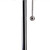 20" Silver Metal Bedside Table Lamp With Clear Drum Shade 20" Silver Metal Bedside Table Lamp With Clear Drum Shade