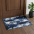 3' X 5' Ivory Blue Light Blue And Dark Blue Abstract Area Rug