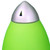 11" Green And Silver Acrylic And Metal Rocket Shaped Bedside Lamp 11" Green And Silver Acrylic And Metal Rocket Shaped Bedside Lamp