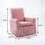 30" Pink and Natural Cotton and Solid Wood Swivel Nursery Glider Rocking Chair 30" Pink and Natural Cotton and Solid Wood Swivel Nursery Glider Rocking Chair