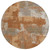 8' Orange And Brown Round Abstract Washable Indoor Outdoor Area Rug 8' Orange And Brown Round Abstract Washable Indoor Outdoor Area Rug