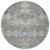 8' Gray And Silver Round Oriental Washable Indoor Outdoor Area Rug 8' Gray And Silver Round Oriental Washable Indoor Outdoor Area Rug