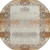 8' Rust And Orange Round Oriental Washable Indoor Outdoor Area Rug