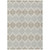5' X 8' Ivory And Silver Striped Washable Indoor Outdoor Area Rug